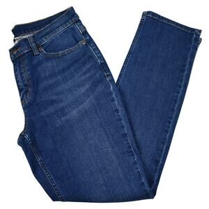 Duluth mid-rise blue denim stretch slim skinny jeans fits women's 8x28 western